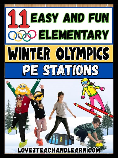 11 Easy and Fun Elementary WINTER OLYMPICS PE Stations