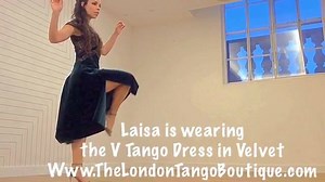 The V dress in action! Online: https://thelondontangoboutique.com/product/the-v-tango-dress/ | The London Tango Boutique - Tango Clothes