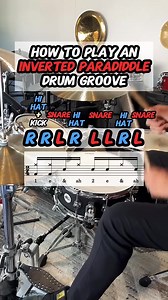 How to play inverted paradiddle groove Credit drumming basics 101 Follow share and like my page for more amazing content #hashtag #viral | Drums Language