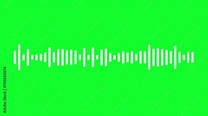 Equalizer waves animation. Sound waves, Sound Vibrations Animation, Audio Reaction On Green Screen, Sound wave icon sound vibration background, audio vector, audio series, waveform beats,