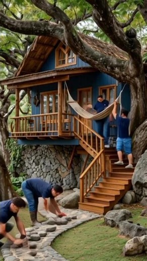 Ultimate Wooden Treehouse Build | Survival Style Home#Treehouse #JungleLife