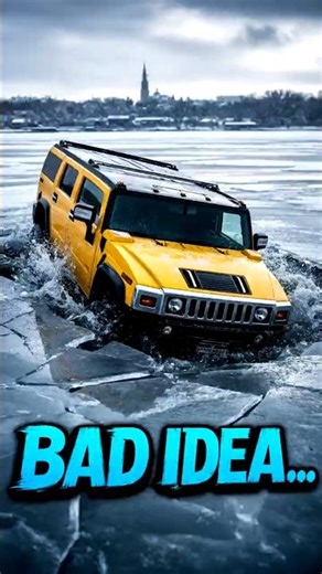 Hummer H2 ICE FAIL — Heavy SUV Breaks Through Frozen River! 😱