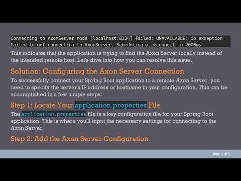 How to Configure Axon Server Client with a Remote Server Host in Spring Boot