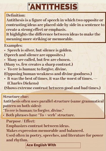 ANTITHESIS’🎻2.Discover the power of antithesis in enhancing communication. #learningenglish#english