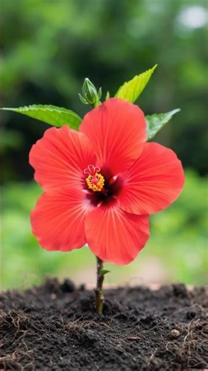 The Miracle of Growth‼️ Hibiscus in 8 Seconds #shorts #timelapse