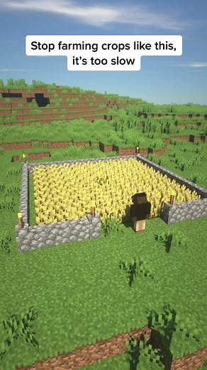 The fastest wheat farm ever! #minecraft #minecraftbuilding #minecrafthacks #minecrafttutorial