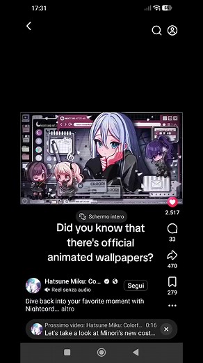 EDIT: THERE'S A VOCALOID ONE TOO They're a bit annoying to download bc you'd have to extract the video from the post, which is from 2025 but I've been using the niigo wallpaper since then and it's so adorbs #wonderlandsxshowtime #moremorejump #vividbadsquad #leoneed #nightcordat25