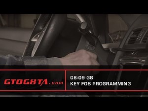 2008 2009 Pontiac G8 Ignition Key Programming