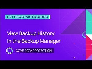 View Backup History in the Backup Manager