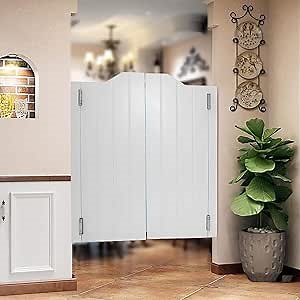 Interior Swinging Doors Cafe Doors, Arched Top Saloon Interior Door, Indoor Solid Wood Double Door 29.9"x41.9" Parlor Butler Door for Hallway Kitchen Bar Pub Entrance Partition