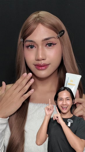 Like I just stepped out of a K-Drama scene ✨ @YOU Beauty Philippines Sunbrella Brightening Sunscreen keeps my skin bright, dewy, and sun safe… because glow without SPF? Never🥰✨ #fyp #grwmmakeup #yousunbrella #transition #sunscreen