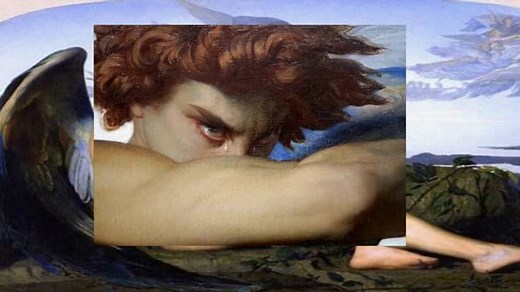 Painting Fallen Angel by Alexandre Cabanel ▷➡️ Postposmo