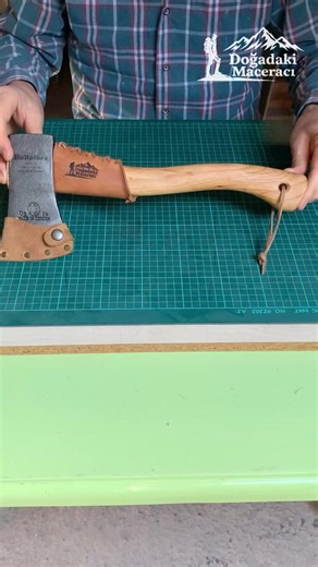 Handmade Leather Axe Overstrike Guard 🪓 | Hultafors Balta Deri Sap Koruması 🏕️