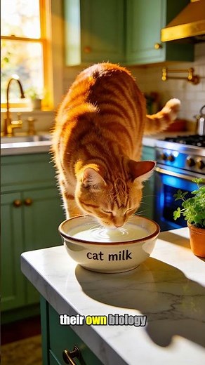 Is Milk Actually Good for Cats? #catbehavior #catfacts