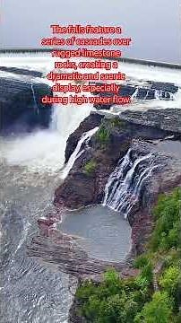 Chaudière Falls Park, Lac-Mégantic, Quebec, Canada 🇨🇦 | Aerial View | Suspension Bridge| Boardwalk
