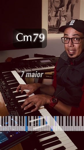 🎹 ACORDE DA SEMANA #2 Cm7(9) Mão Esquerda: C – Bb Mão direita: Eb – G – Bb - D