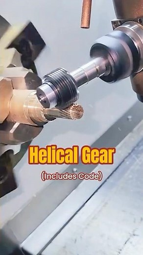 Power Turret CNC Lathe With Universal Tool And Custom Gear Cutter For Helical Gear Machining. #cnc