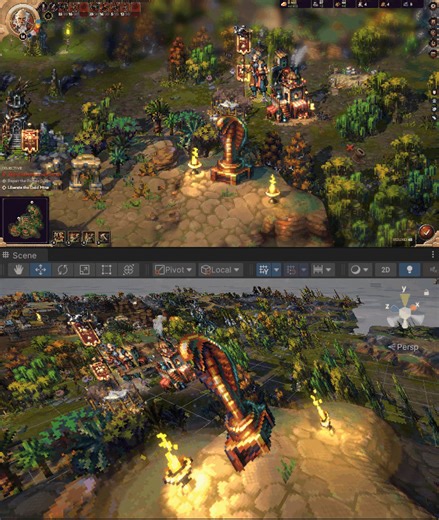 2K views · 71 reactions | Did you ever wonder how the pixel art work within a 3D space? Well, now you know! It works great when zooming in and out, but never move the camera to the side of the pixel art 凉 | Songs of Conquest | Facebook