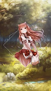 Holo from Spice and Wolf holding apples Rare Gallery wallpaper