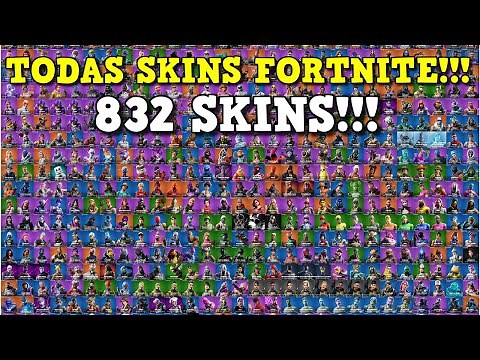 ALL SKINS FORTNITE!!! 832 SKINS!!!