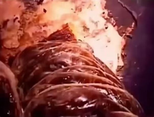 This is real footage of the most dangerous object humanity has ever created: The Elephants's Foot, a highly radioactive, solidified mass of lava-like corium formed during the 1986 Chernobyl disaster