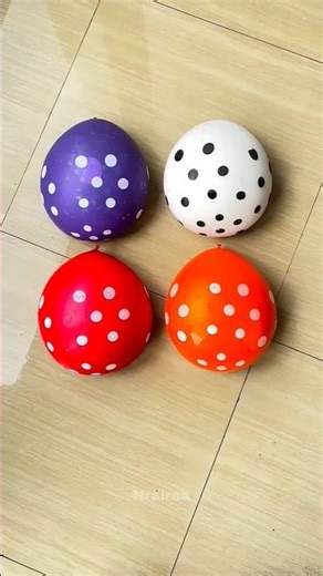 🔵⚪🔴🟠 Green Purple Orange Triangle Balloon Pop Reverse videos #asmr #satisfying