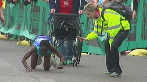 Woman Crawls to Marathon Finish Line