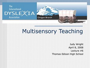 Multisensory Teaching - SlideServe