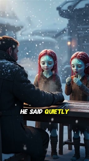 Two Starving Alien Girls Asked for Scraps—But the Human Did Something Unforgettable#shorts