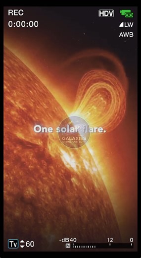 One Solar Flare Could Restart Civilization 🌞🔥 A powerful enough solar flare could destroy satellites, knock out power grids, and disable global communication systems. Without electricity, GPS, or the internet, modern civilization would struggle to function. NASA studies extreme solar flares not because they are likely — but because they are possible. This video explores how fragile our technology really is… and how much it depends on the Sun. #SolarFlare #NASA #SpaceThreat #Technology #Astrono