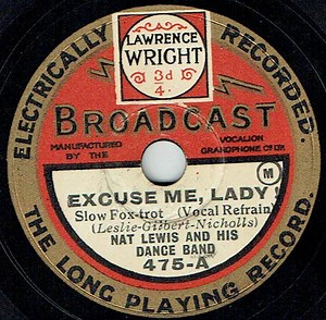 Nat Lewis And His Dance Band / Sandy Powell With Nat Lewis & His Dance Band - Excuse Me, Lady! / My Wife Is On A Diet