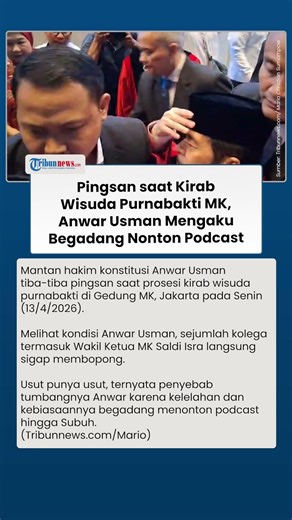 Anwar Usman collapsed after his retirement ceremony at the Constitutional Court, admitting he lac...