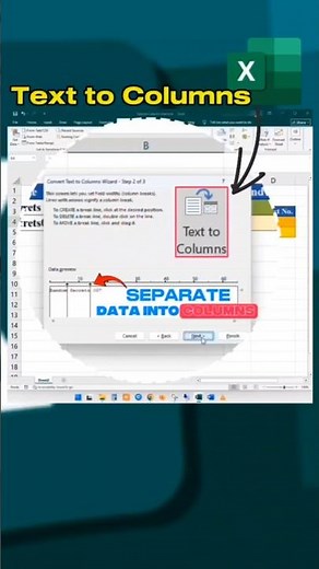 Separate Data into columns in Excel | Text to columns features | Split data in Excel. #excel