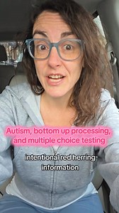 13K views · 226 reactions | Autism, bottom up processing, and multiple choice testing #autismawareness #autisticadult #latediagnosedautistic | Sensory Stories by Nicole | Facebook