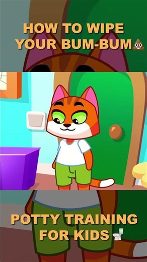 How to wipe at the potty! Baby learning potty training #forkids #cartoons