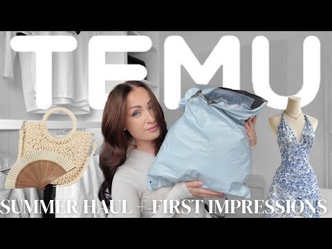 TEMU HAUL SUMMER 2025 🤍 *first impressions* swimwear, dresses & accessories