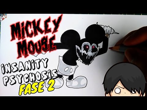 como DIBUJAR a MICKEY MOUSE FASE 2 de FRIDAY NIGHT FUNKIN | PASO a PASO HOW to DRAW MICKEY MOUSE FNF