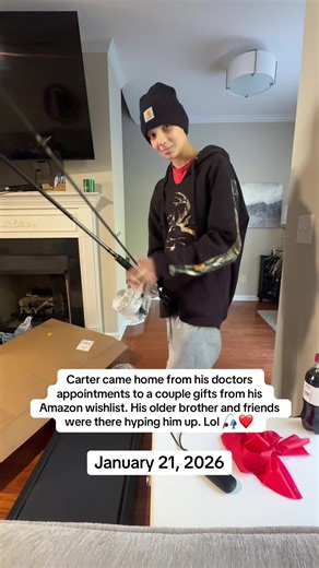 Thank you so much Addison!! He’s obsessed with Penn fish rods! Like obsessed! You made his week!! #cancer #bonecancer #ewingsarcoma