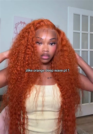 this BOMB orange wig is from @Zlike Hair @Zlike Hair Store orange cart to shop ⬇️ wig company email list 🔗 in b!00 #keryce #wiginstall #tiktokshop #affordable