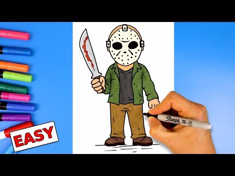 How to Draw Jason Vorhees Easy from Friday The 13th