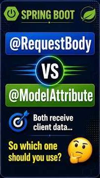 @RequestBody vs @ModelAttribute | Spring Boot Interview Question 🔥 #javainterview