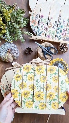 We repurposed these beautiful wooden pumpkin stands we got from @theworksstores to make these lovely decorative decoupage pieces! Start with a base of mod podge, then grab any decorative tissue or napkins of choice, carefully removing the top layer. Use a paintbrush and water to 'cut' the material to your liking. Seal with a final layer of mod podge. Wait to dry and voilà! These make great recipe card holders, book ends, imaginative play houses, display items! What would you use them for? Croche