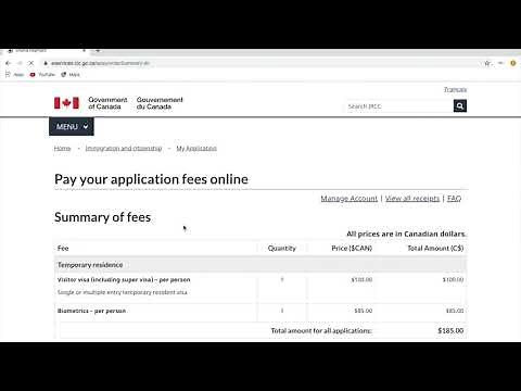 How to Pay Canada Visa Application and Biometric Fees Online