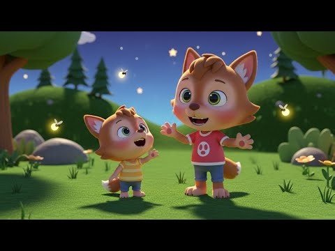 Baby Wolf Howls at the Moon | Fun Nighttime & Animal Song for Kids | Nursery Rhyme