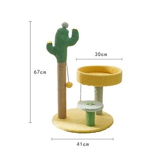 [Hot Item] Large Modern Cat Tree Tower Cute Pet Climbing Frame with Wrapped Sisal Scratching Posts for Indoor Cats & Dogs