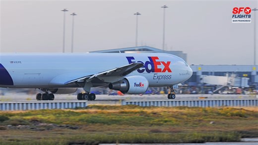 📦 Cargo Power! FedEx Boeing 767 (N161FE) at SFO ✈️ Freighter in Action -- #FedEx #CargoPlane #Boeing767 #B767 #Freighter #AirCargo #CargoJet #SFOAirport #PlaneSpotting #AviationLovers #sfflights | SF.Flights