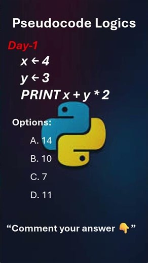 Pseudocode Logic Test 🧠 #pseudocode #codinglogic #programmingshorts #techshorts #youtubeshorts