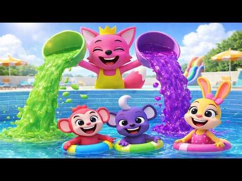 Pinkfong’s Color Splash Pool Party 💦🌈 | Slime Fun Explosion | Funny Pinkfong Animation