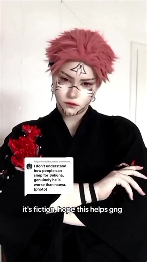 you getting worked up over fiction btw 🥴 #sukuna #sukunaryomen #jujutsukaisen #jjkcosplay #sukunacosplay