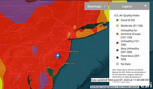 N.J. air quality remains very bad, latest map says. Here’s what those color-coded alerts mean.